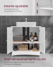 Carica l'immagine nel visualizzatore di Gallery, VASAGLE Mobile Sottolavabo per Bagno, con 2 Ante, 60 x 30 x 60 cm
