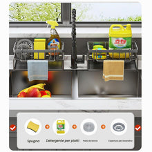 Carica l'immagine nel visualizzatore di Gallery, ViWaVee Organizer Cucina per Lavello con Vaschetta di Scarico Autodrenante, Adatto per Porta Spugne, Asciugamani, Porta 