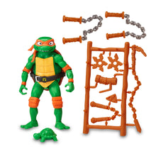Carica l&#39;immagine nel visualizzatore di Gallery, Giochi Preziosi - Michelangelo Tartarughe Ninja Caos Mutante, Michelangelo in versione Action Figure Base Articolata da 12 cm, Personaggio con Armi da Combattimento, Per Bambini dai 4 anni