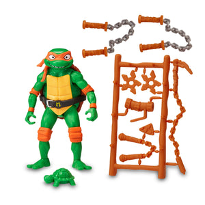 Giochi Preziosi - Michelangelo Tartarughe Ninja Caos Mutante, Michelangelo in versione Action Figure Base Articolata da 12 cm, Personaggio con Armi da Combattimento, Per Bambini dai 4 anni