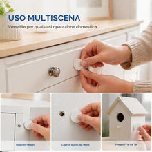 Carica l'immagine nel visualizzatore di Gallery, Copri Viti Bianco Adesivo 322 Pezzi 5 Misure PVC Antiruggine Mobili Armadi