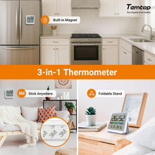 Carica l'immagine nel visualizzatore di Gallery, Temtop Termoigrometro Interno, Misuratore Preciso di Temperatura e Umidità con Visualizzazione di Data e Ora, ±1°C ±5% U