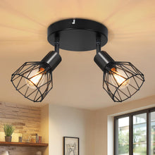 Carica l'immagine nel visualizzatore di Gallery, Kimjo Faretti LED Soffitto con 2 Luci, Moderno E14 Plafoniere da Soffitto Rotondo