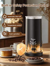 Carica l'immagine nel visualizzatore di Gallery, NWOUIIAY Montalatte Elettrico, 5 in 1 Cappuccinatore Elettrico 600W, 350ML, Macchina per Schiuma di Latte Calda e Fredda, Montalatte Silenzioso per Cappuccino Macchiato Caffè Latte e Cioccolata Calda