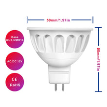 Carica l'immagine nel visualizzatore di Gallery, Boxlood 5W Lampadine GU5,3 LED MR16 12V Faretti Luce 3000K Bianco Caldo, Equivalente a 50W Alogena, 450LM 40 Gradi Non-Dimmerabile Confezione da, 6 Pezzi