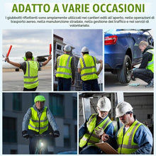 Carica l'immagine nel visualizzatore di Gallery, Adiwo Gilet di Sicurezza Riflettente, Alta Visibilità Giacca da Lavoro Riflettente con Tasche e Cerniera per Lavori all'