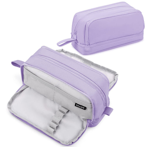 Eucomir Astuccio 3+1 Scomparti Bambina Ragazzo, Astuccio Scuola Elementare Astuccio Grande Astuccio Portapenne Astuccio Ragazza Scuola Media, Viola