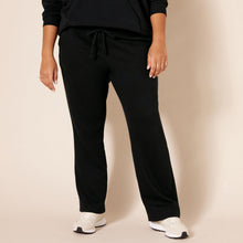 Carica l'immagine nel visualizzatore di Gallery, Amazon Essentials Pantaloni Tuta Da Donna A Gamba Dritta Con Coulisse, In Pile (Disponibili In Taglie Forti) Donna, Nero, L