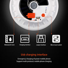 Carica l'immagine nel visualizzatore di Gallery, Lampadina da Lavoro Sospensione, Lampada da Campeggio Solare USB Ricaricabile con Telecomando, Lampada da Esterno IPX7 I