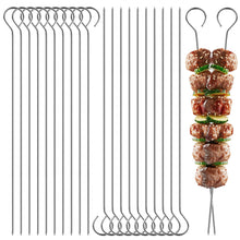 Carica l'immagine nel visualizzatore di Gallery, elzle 20 Spiedini in Acciaio Inox da 25 cm, per Barbecue e Grill
