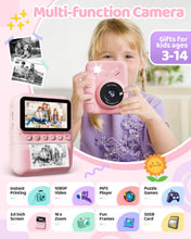 Carica l'immagine nel visualizzatore di Gallery, TIATUA Macchina Fotografica Bambini Istantanea, 3.0 Pollici 48MP Fotocamera Digitale Bambini con 32GB Scheda &amp; Papier Photo, Regalo di Natale per Bambini dai 3-12 Anni