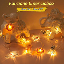 Carica l'immagine nel visualizzatore di Gallery, Bigzom Catena luminosa a LED con motivo animale, bianco caldo