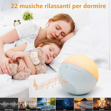 Carica l'immagine nel visualizzatore di Gallery, Aigostar Lampada da Comodino con 22 Rumori Bianchi, 7 Colori Luce Notturna con Timer, Lampada da Tavolo per Camera da Le