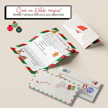 Carica l'immagine nel visualizzatore di Gallery, Kit Lettera Babbo Natale Bambini | Lettera per Babbo Natale da Scrivere + Risposta di Babbo Natale + 2 Buste | Set Lettera a Babbo Natale