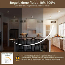 Carica l'immagine nel visualizzatore di Gallery, KYOTECH Faretti da Soffitto Dimmerabili, 2700K/4000K/6500K Faretti da Superficie Interno Ø95x55mm Bianchi, Incluso Modul