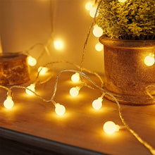 Carica l'immagine nel visualizzatore di Gallery, ENLACE Catena luminosa a LED USB, 3 metri, 20 sfere, luce bianca calda, luce fissa