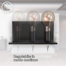 Carica l'immagine nel visualizzatore di Gallery, B.K.Licht, Lampada da parete con mensola, Interruttore sul cavo di alimentazione, attacco per lampadina E27 non inclusa,