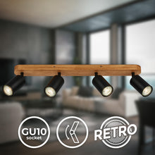 Carica l'immagine nel visualizzatore di Gallery, B.K.Licht - Lampada da soffitto, orientabile, attacco GU10, max. 9 W, plafoniera, lampada, lampada da soggiorno, lampada