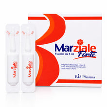 Carica l'immagine nel visualizzatore di Gallery, Marziale Forte Integratore Ferro e Acido Folico 20 Fiale da 5ml Bi3 Pharma