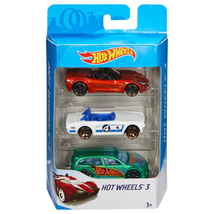 Hot Wheels - Confezione da tre macchinine, veicoli classici ed esclusivi in scala 1:64 da collezionare, linee autentiche e decorazioni mozzafiato, giocattolo per bambini, 3+ anni, K5904