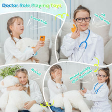 Carica l&#39;immagine nel visualizzatore di Gallery, Sundaymot Valigetta Dottore Bambini, kit Dottoressa Bambina, con Vero stetoscopio, termometro, camice da medico e borsa da medico portatile, Gioco di Ruolo per Ragazze e Ragazzi di 3, 4, 5 Anni