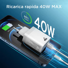 Carica l'immagine nel visualizzatore di Gallery, Caricatore USB, 4 Porte Caricatore USB da Muro 40W QC 3.0 Carica Rapida CaricabatterieUSB Multiplo Alimentatore PresaUSB per iPhone 15 14 13 12 11 X, Samsung Galaxy S21 S20 A71 A51, Xiaomi, Huawei