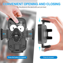 Carica l&#39;immagine nel visualizzatore di Gallery, Estralia Porta Cellulare Auto, Presa Aria Supporto Telefono Auto, 360° Regolabile Porta Telefono Automobile, Gancio Super Stabile, Rilascio con un Clic, per iPhone, Samsung, Cellulare da 4.0&#39;&#39;-7.0&#39;&#39;