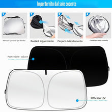 Carica l'immagine nel visualizzatore di Gallery, D-Lumina Parasole per Parabrezza Auto, Parasole Auto Parabrezza Interno, Resistente ai Raggi UV, Pieghevole e Portatile,
