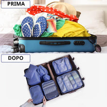 Carica l'immagine nel visualizzatore di Gallery, Organizer Valigia Set di 8 BillyBath Organizer valigia viaggio Cubi di Imballaggio lavanderia sacchetto dei Compressione Sacchetti organizer bag per i vestiti,Cosmetici,scarpe,Intimo, Blu (031)