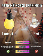 Carica l'immagine nel visualizzatore di Gallery, Ghirlanda di lampadine LED da 18 m, per esterni, IP65, impermeabile, colorata, 25 lampadine RGB G40, controllo tramite a