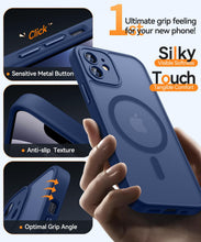 Carica l'immagine nel visualizzatore di Gallery, CANSHN Magnetica Cover per iPhone 12 Mini(5.4 Pollici), [Protezione Completa Della Fotocamera] Custodia Traslucida Opaca