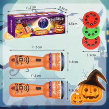 Carica l'immagine nel visualizzatore di Gallery, POPOYU 2 Pezzi Proiettore Halloween Storie Torcia per Bambini, Torcia Proiettore 24 Immagini Diverse per Compleanni Educ