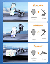 Carica l'immagine nel visualizzatore di Gallery, Mohard Porta Cellulare Auto, Mai Cadere Cruscotto/Parabrezza 360° Ruotabile