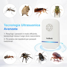 Carica l&#39;immagine nel visualizzatore di Gallery, KedBrok Antizanzare Ultrasuoni 4 Pack, Professionale Repellente Ultrasuoni per Topi da Interno Dissuasore per Zanzare, Topi, Ratti, Insetti, Scarafaggi, Cimici, Formiche, Ragni