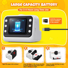 Carica l'immagine nel visualizzatore di Gallery, HiMont Macchina Fotografica Bambini Istantanea, Fotocamera Istantanea per Bambini HD/1080P con Scheda da 32 GB e 3 Rotoli di Carta da Stampa, Regalo per Bambini per Ragazze Ragazzi da 3-14