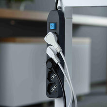 Carica l'immagine nel visualizzatore di Gallery, Electraline 62065 Multipresa 5 posti polivalenti (schuko + 10/16A) con Interruttore-Cavo 1,5 m Nero