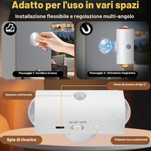 Carica l'immagine nel visualizzatore di Gallery, 2 pezzi Lampada da parete intelligent, Applique da Parete LED Ricaricabili, Sensore di Movimento per Luci e Batteria Dim