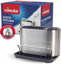 Carica l'immagine nel visualizzatore di Gallery, Vileda Organizer per Lavello in Acciaio Inox con Portaspugne - Pratico Supporto per Spugne, Spazzole e Dispenser di Sapone - Organizer per Lavello da Cucina - Portaspugna per Lavello della Cucina