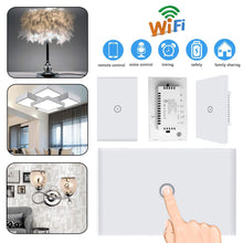 Carica l&#39;immagine nel visualizzatore di Gallery, Interruttore Smart Touch Panel, Interruttore Wireless WiFi, Telecomando del Telefono Cellulare, Supporto del Controllo Vocale Alexa, Nessun hub richiesto, 2.4 GHz Wi-Fi