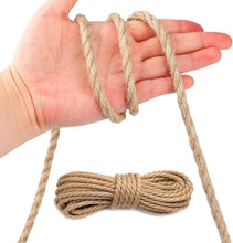 Carica l'immagine nel visualizzatore di Gallery, Corda in Juta Naturale Spessa 14 mm per Decorazioni e Fai da Te, 15M Corda di Canapa Resistente, Spago di Iuta Naturale 