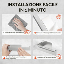 Carica l'immagine nel visualizzatore di Gallery, Auxmir Porta Carta Igienica 2 Pz Acciaio Inox 304, Portarotolo Carta Igienica Adesivo, Antiruggine, Senza Foratura per B