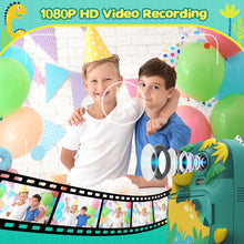 Carica l&#39;immagine nel visualizzatore di Gallery, Macchina Fotografica Bambini Istantanea, CAMCLID 2,4 Pollici Fotocamera Bambini con 32GB Scheda, 12MP/1080P Fotocamera Digitale Bambini Dinosauro, Regali per Ragazzi Ragazze da 3-12 Anni (Verde)