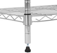 Carica l&#39;immagine nel visualizzatore di Gallery, Amazon Basics Scaffaliera a 5 ripiani, altezza dei ripiani e piedini di livellamento regolabili, peso massimo 680 kg, Cromo, 36 D x 91 W x 183 H cm