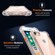 Carica l'immagine nel visualizzatore di Gallery, iVoler Anti Ingiallimento Chiaro Cover per iPhone SE 2022/2020 (3. / 2. Generazione) / iPhone 8 7 6S 6, Custodia Antiurt
