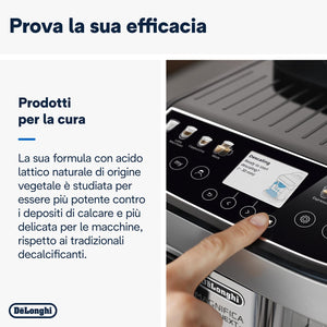 De'Longhi Dlsc200 Ecodecalk Decalcificante Naturale Per Tutte Le Macchine Da Caffè, Con Ingredienti Da Materie Prime Naturali, Biodegradabile, Made In Italy, Monodose da 100ml ciascuno