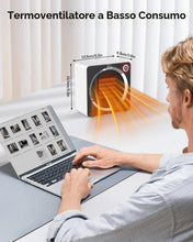 Carica l'immagine nel visualizzatore di Gallery, 500W Termoventilatore Basso Consumo, Stufetta Ceramica, Scaldabagno Elettrico Integrati, Stufetta Elettrica PTC, Doble P