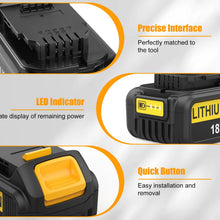 Carica l'immagine nel visualizzatore di Gallery, Energup 18V 5.0Ah Batteria di Ricambio per Dewalt 18V Batteria DCB184 DCB200 DCB182 DCB180 DCB181 DCB201 DCB201