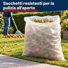 Carica l'immagine nel visualizzatore di Gallery, HOME It® Sacchi per rifiuti in LDPE extra resistenti, trasparenti, 50 µm, 870 × 1360 mm, 240 litri, 10 pezzi per rotolo,