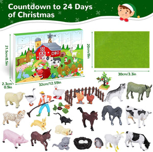 iZoeL Calendario Avvento 2024 Bambini Fattoria Animali, 24 Animali Fattoria per Pollo Anatre Conigli - Calendario dell'Avvento Natale, Regalo a Sorpresa Il Conto Alla Rovescia Figli Nipoti Bambini