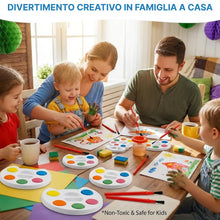 Carica l'immagine nel visualizzatore di Gallery, Set mini di acquerelli (confezione da 24) con 5 colori, tavolozza e penello